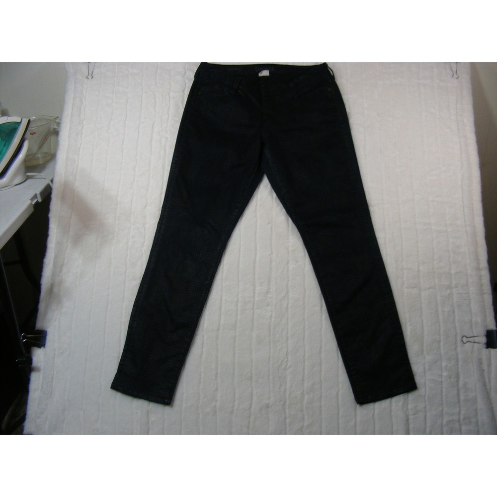 Decree Super Skinny Jeans Womens 11 Dark Blue Excellent Textured Pattern Pants